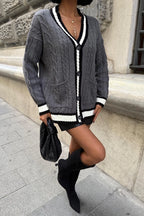 MIRIAM - CÁRDIGAN GRIS DE PUNTO