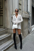 MARINA - CÁRDIGAN BLANCO ESTILO POLO