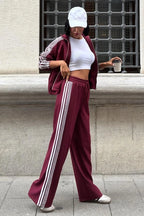 ALESSIA - SET CHANDAL GRANATE CHAQUETA Y PANTALÓN