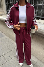 ALESSIA - SET CHANDAL GRANATE CHAQUETA Y PANTALÓN