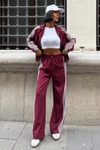 ALESSIA - SET CHANDAL GRANATE CHAQUETA Y PANTALÓN