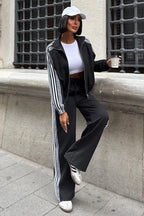 ALESSIA - SET CHANDAL NEGRO CHAQUETA Y PANTALÓN