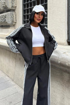 ALESSIA - SET CHANDAL NEGRO CHAQUETA Y PANTALÓN
