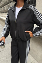 ALESSIA - SET CHANDAL NEGRO CHAQUETA Y PANTALÓN