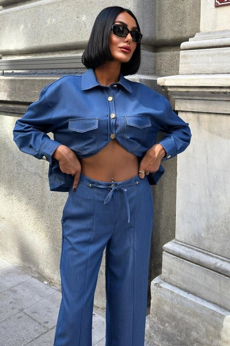 CAMILA - SET CAMISA Y PANTALÓN VAQUERO