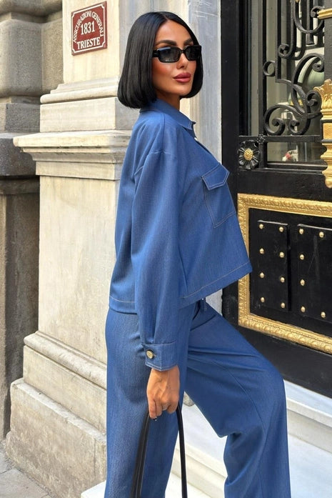 CAMILA - SET CAMISA Y PANTALÓN VAQUERO