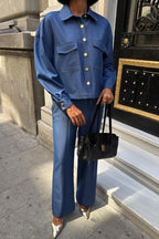 CAMILA - SET CAMISA Y PANTALÓN VAQUERO