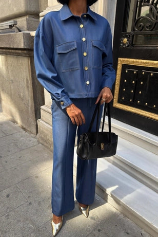 CAMILA - SET CAMISA Y PANTALÓN VAQUERO