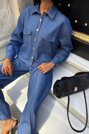 CAMILA - SET CAMISA Y PANTALÓN VAQUERO