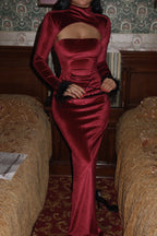 MELANIE - VESTIDO MAXI TERCIOPELO BURDEOS