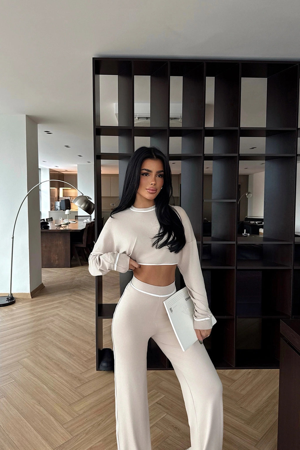 LOREN - SET DE PUNTO BEIGE