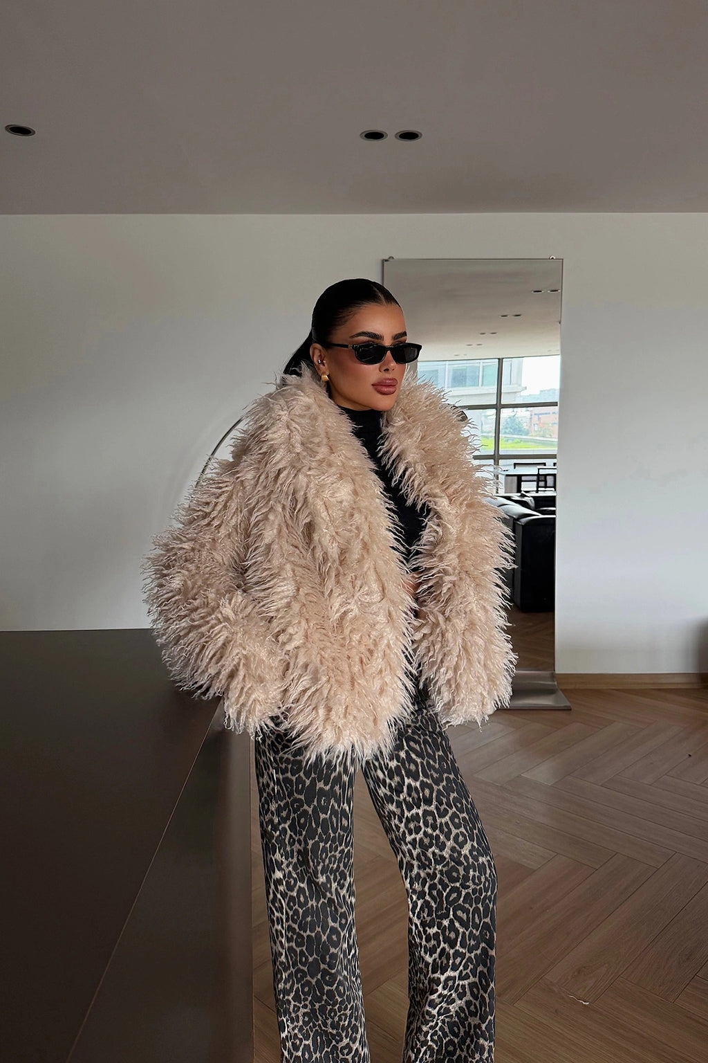 MARIE - ABRIGO DE PELO BEIGE