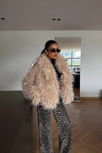 MARIE - ABRIGO DE PELO BEIGE