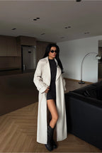 CHLOE - ABRIGO LARGO CON CINTURON BEIGE