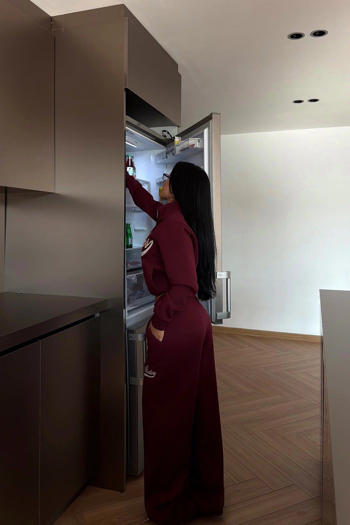 VALENTINA - SET CHANDAL RETRO GRANATE