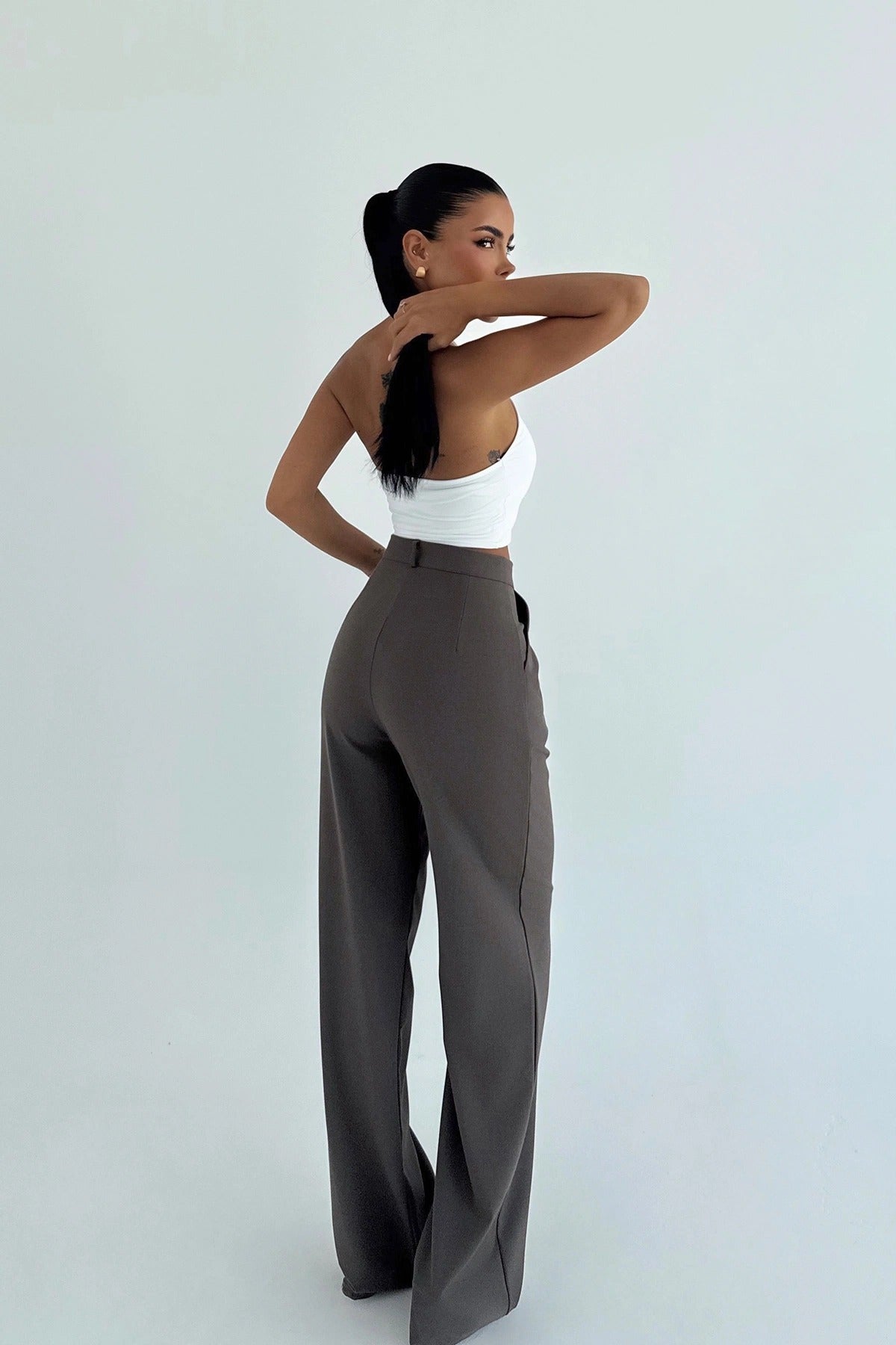 NOEMI - PANTALONES DE PINZA GRISES