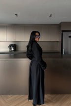 CHLOE - ABRIGO LARGO CON CINTURON NEGRO