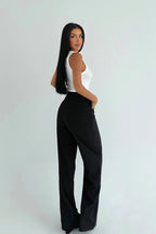 NOEMI - PANTALONES DE PINZA NEGROS