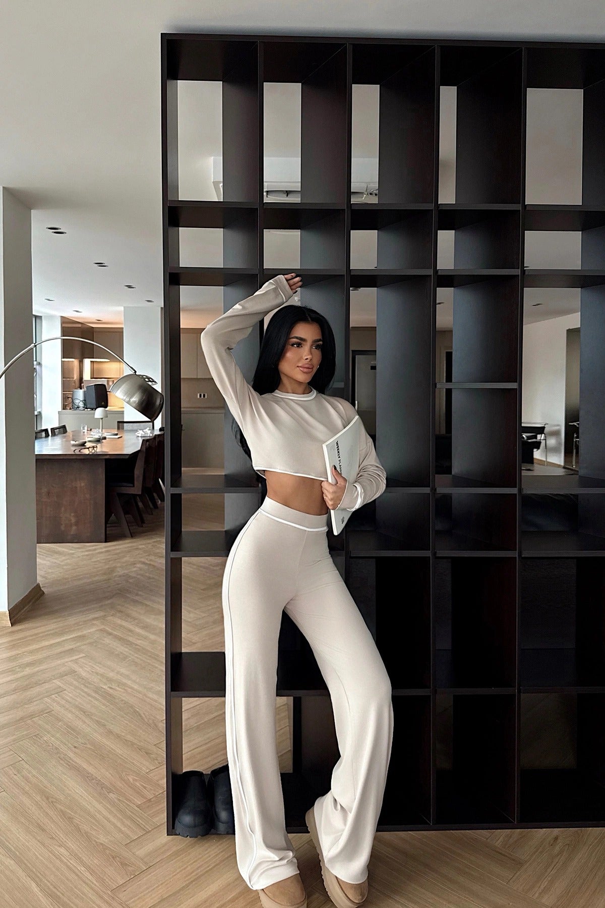 LOREN - SET DE PUNTO BEIGE