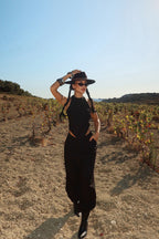 DAYANA - SET TOP ASIMÉTRICO NEGRO