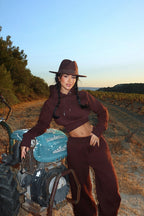 ELISE - SET CHANDAL MARRÓN