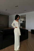 KAREN - SET DE PUNTO CREMA