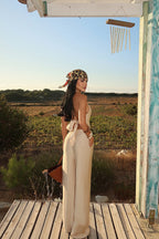 DAYANA - SET TOP ASIMÉTRICO BEIGE