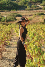 DAYANA - SET TOP ASIMÉTRICO NEGRO