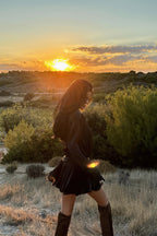 VALENTINA - VESTIDO MINI SATINADO NEGRO