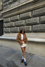 BELLA - ABRIGO DE PELO CAMEL