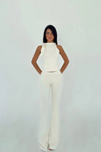 NADINE - SET ELÁSTICO CON NUDO BLANCO