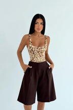 ALEXANDRA - BERMUDAS MARRONES