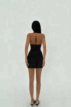 BLAKE - VESTIDO MINI CINTURÓN NEGRO