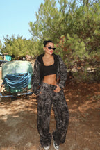 TANIA - SET CHANDAL ESTAMPADO NEGRO