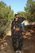 TANIA - SET CHANDAL ESTAMPADO NEGRO