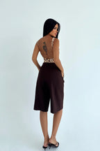 ALEXANDRA - BERMUDAS MARRONES