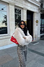 HELENA - ABRIGO DE PELO CON CAPUCHA BEIGE