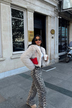 HELENA - ABRIGO DE PELO CON CAPUCHA BEIGE