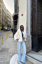 BELLA - ABRIGO DE PELO BLANCO