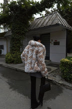LENA - ABRIGO DE PELO ANIMAL PRINT