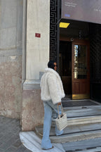 BELLA - ABRIGO DE PELO BLANCO