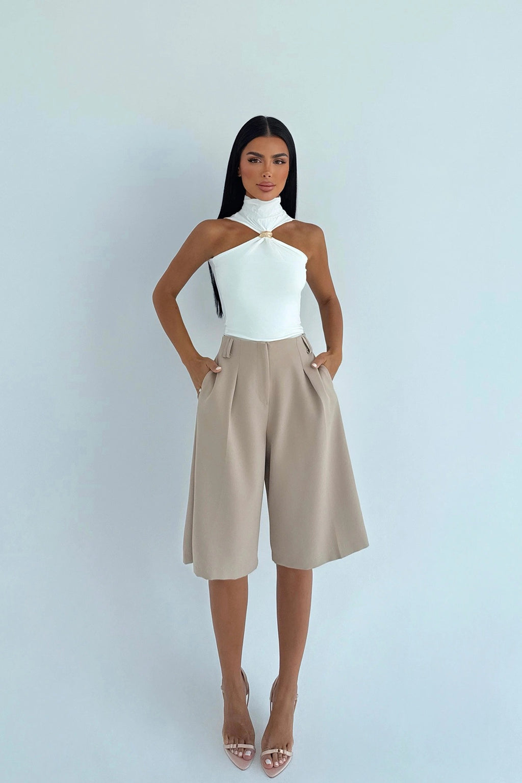 ALEXANDRA - BERMUDAS BEIGE