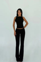 NADINE - SET ELÁSTICO CON NUDO NEGRO