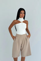 ALEXANDRA - BERMUDAS BEIGE