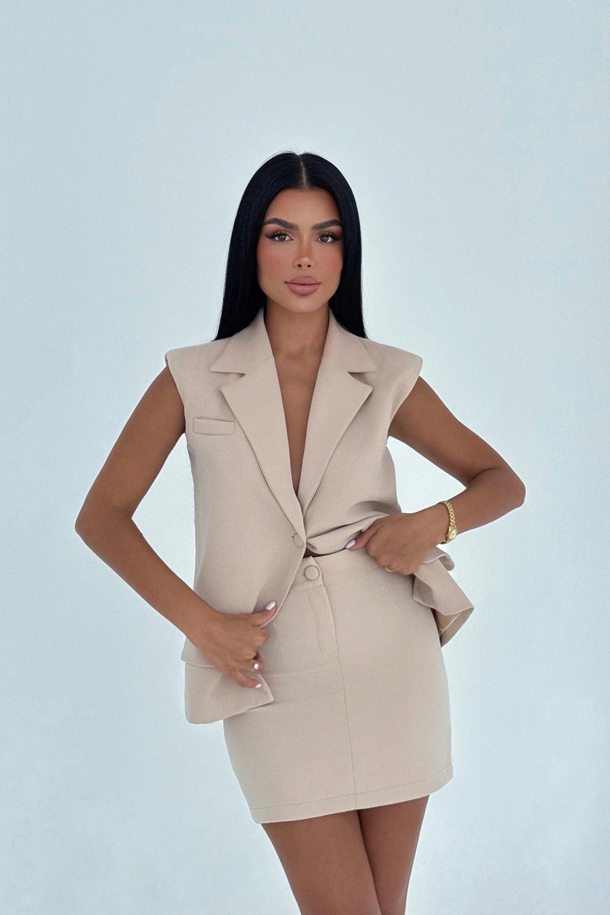 CAROLINA - SET DE TRAJE BEIGE