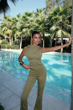 NADINE - SET ELÁSTICO CON NUDO CAQUI