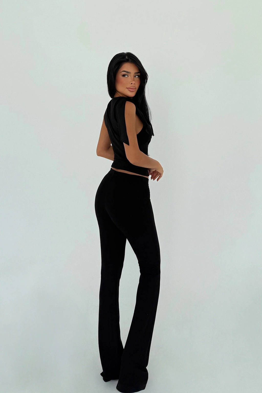 NADINE - SET ELÁSTICO CON NUDO NEGRO