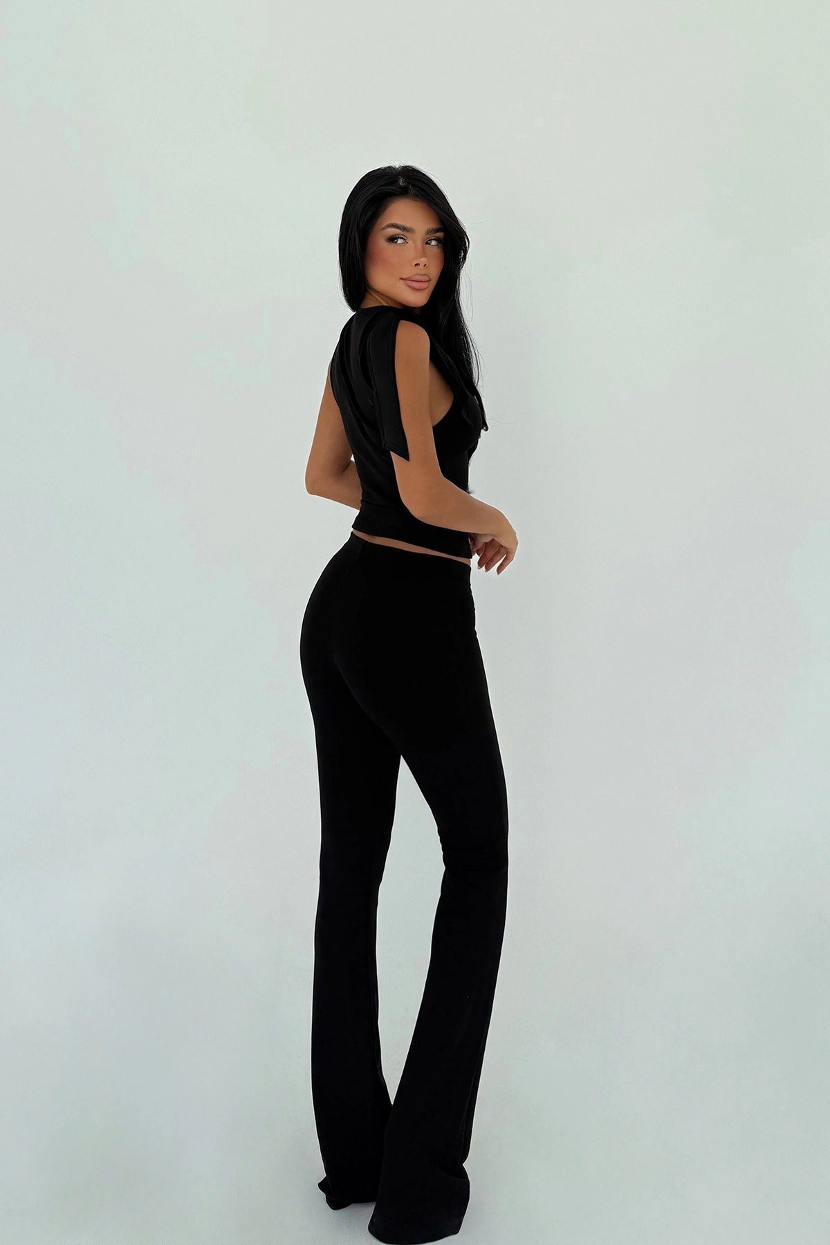 NADINE - SET ELÁSTICO CON NUDO NEGRO