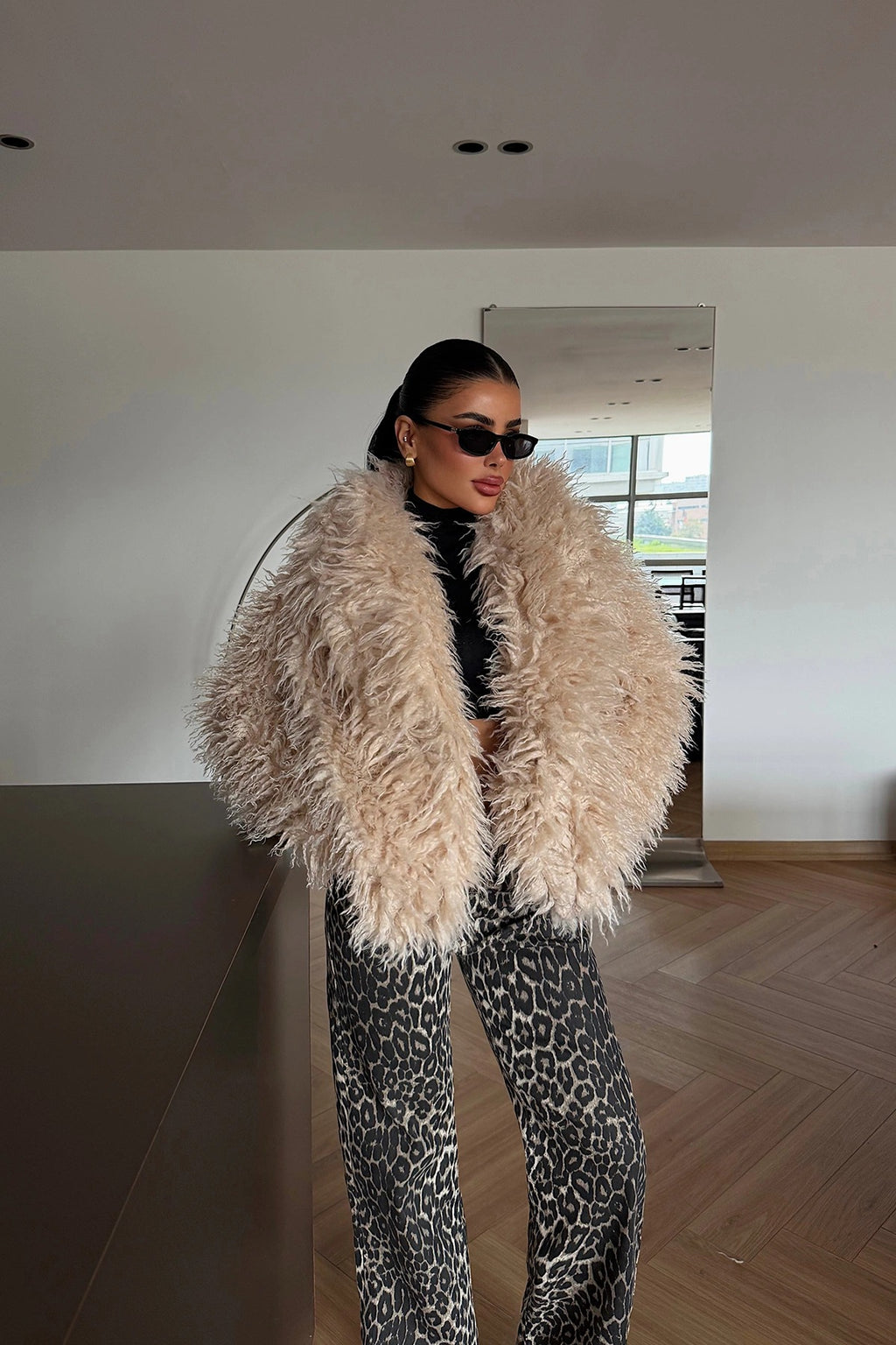 MARIE - ABRIGO DE PELO BEIGE