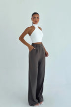 NOEMI - PANTALONES DE PINZA GRISES